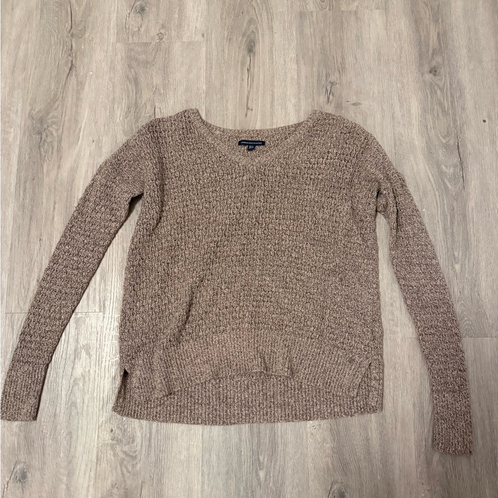 American Eagle Outfitters V-Neck Sweater - Tan